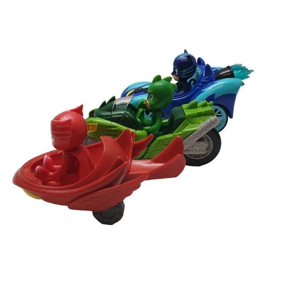 PJ Masks Hero Blast Kickback Racers Gekko Owlette Catboy Bundle NWOT - Picture 6 of 9